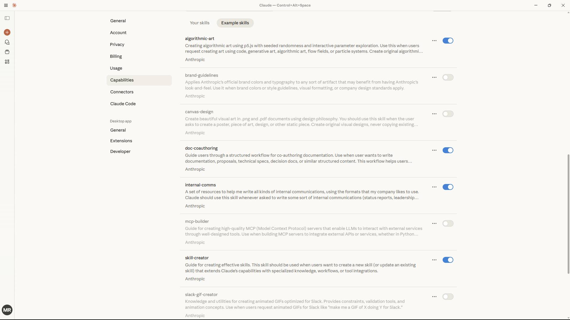 Ví dụ về Skills trong Claude