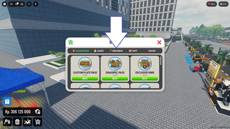 Tab đổi code Drag Drive Simulator