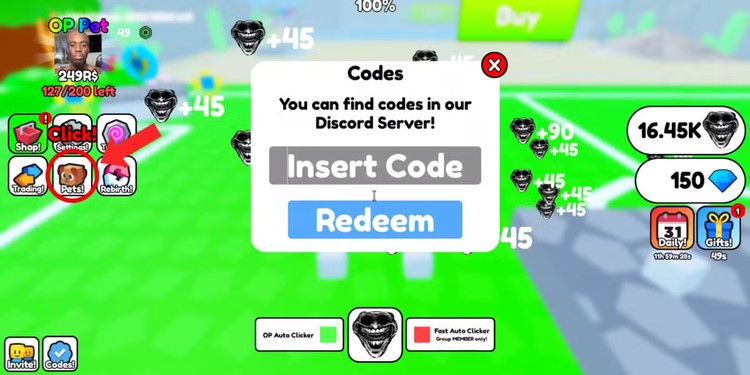 Đổi code Phonk Clicker