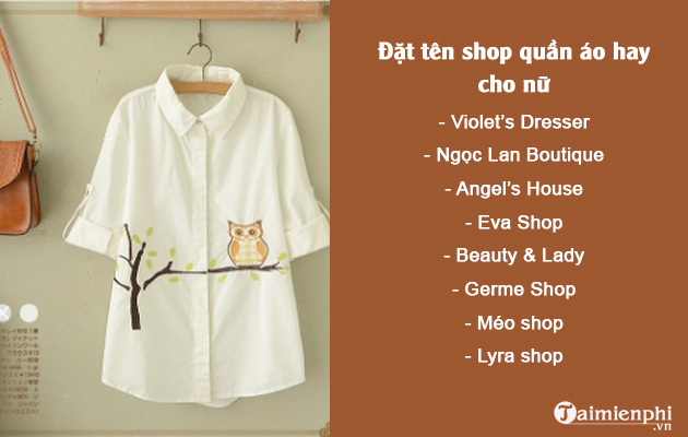 dat ten shop quan ao