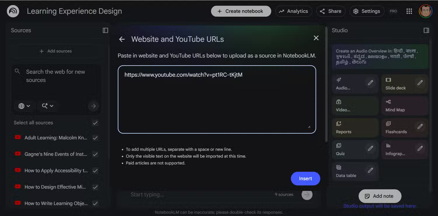 Đây là thiết lập NotebookLM biến YouTube thành công cụ học tập tối ưu!