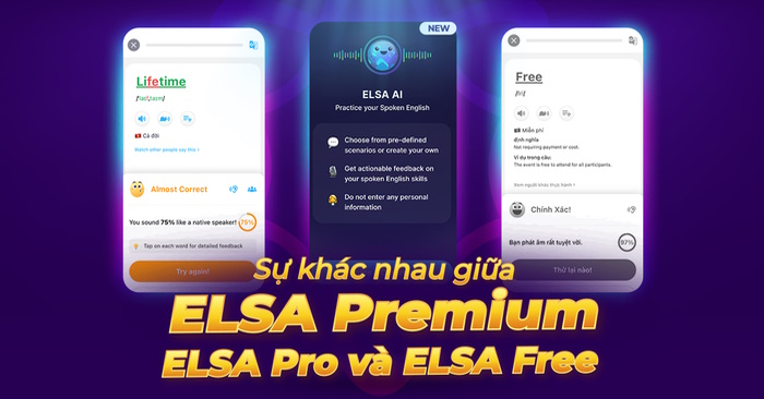 Sự khác biệt giữa các gói ELSA Speak