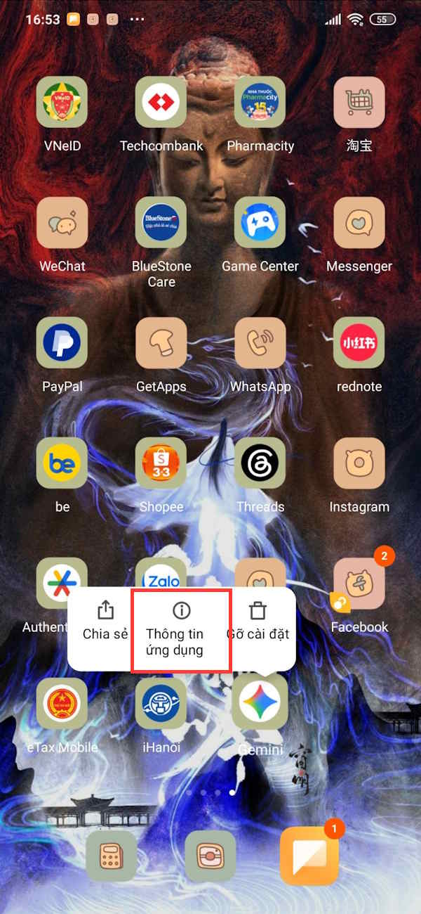 Thông tin ứng dụng Gemini