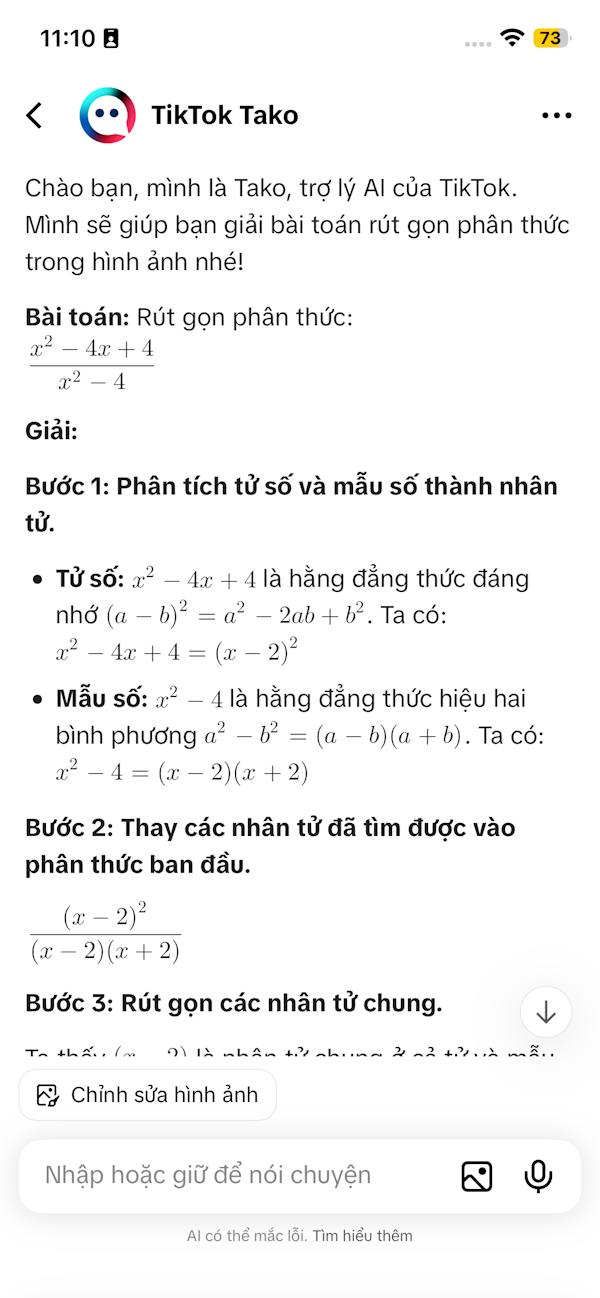 Lời giải trên Tako