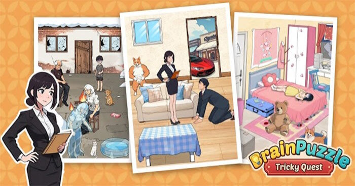 Giải game Brain Puzzle: Tricky Quest level 1 - 10+
