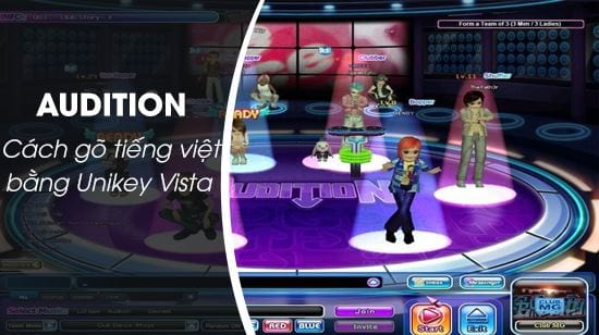 goxz tieng viet trong audition bang unikey vista