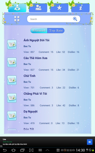  Góc thơ caTổng hợp thơ ca trên điện thoại Android 