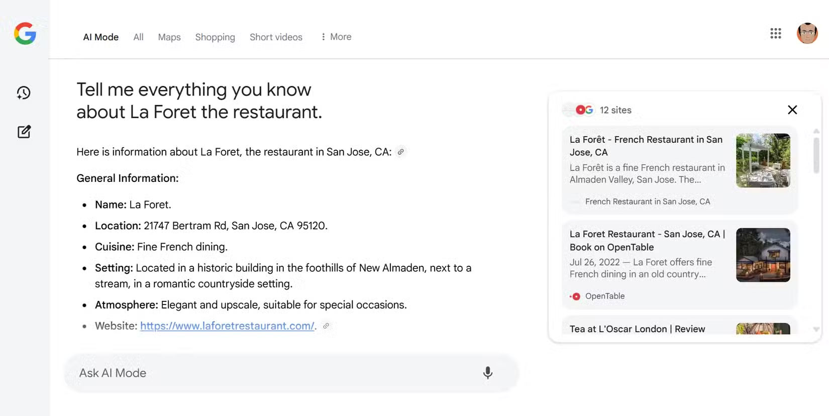 Tìm kiếm bằng AI Mode trên Google Search