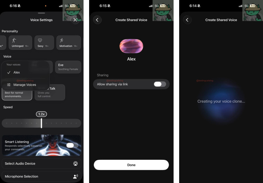Thu thập giọng nói trên Grok
