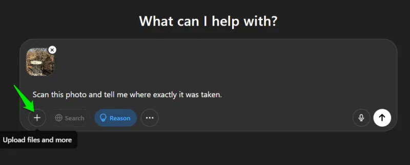 Thêm ảnh vào ChatGPT để quét