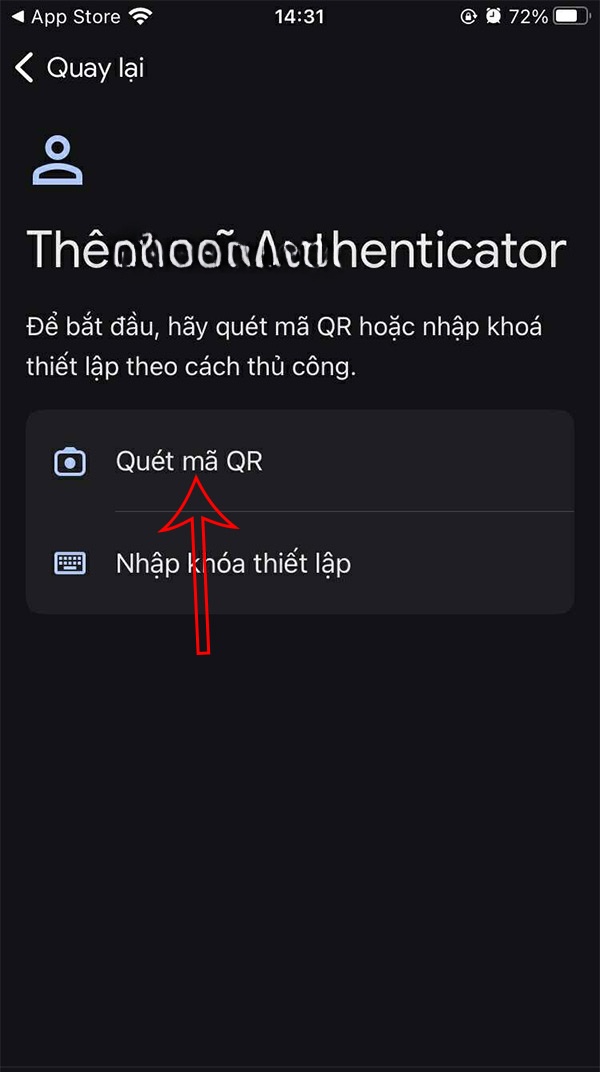 Chọn quét mã trên ChatGPT