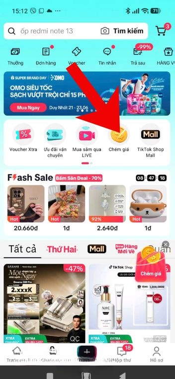 Ấn vào mục Chém giá