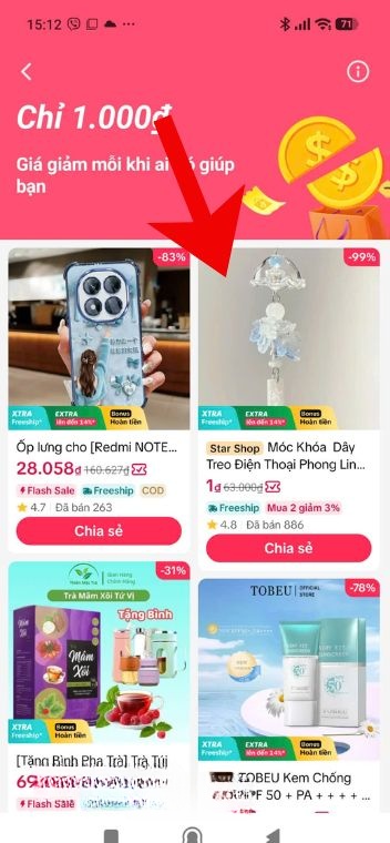 Chọn mặt hàng muốn chém giá