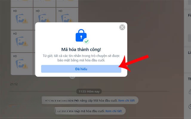Đã mã hóa tin nhắn thành công!