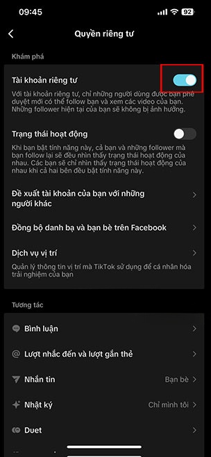 tai khoan rieng tu TikTok 4*434218