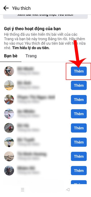 Chạm vào nút Thêm
