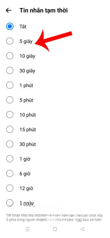 Chọn khoảng thời gian
