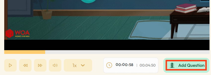 Tạo câu hỏi đoạn video trên Kung Fu Quiz