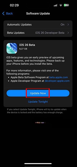 ios 26 developer beta 5*522637