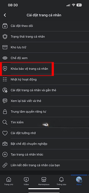 khoa bao ve trang ca nhan Facebook 2*464887