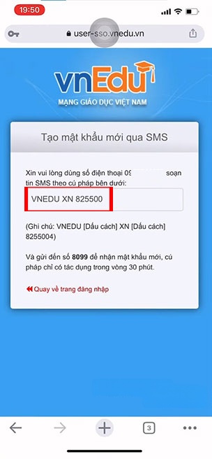  Hướng dẫn cách lấy lại mật khẩu VnEdu 