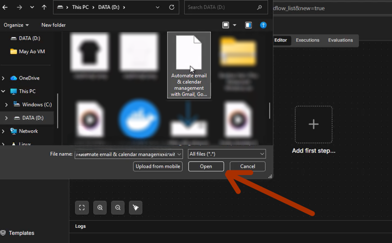 lưu lại workflow n8n
