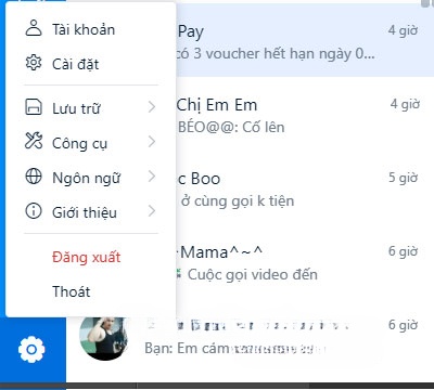 Tùy chỉnh cài đặt Zalo
