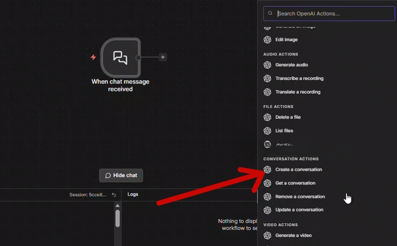 thêm chatgpt workflow n8n