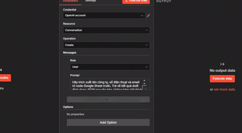 thêm chatgpt vào workflow