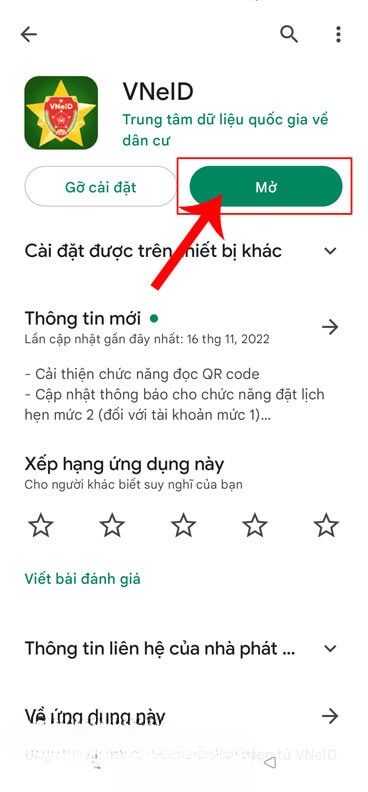 Ấn vào nút Mở và bắt đầu sử dụng