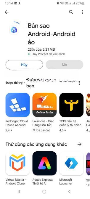 Cài đặt Virtual Android trên điện thoại