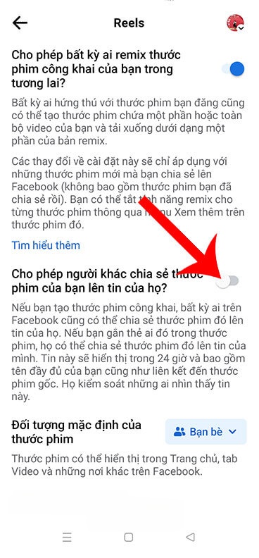 Đã chặn người khác chia sẻ Reels lên story Facebook