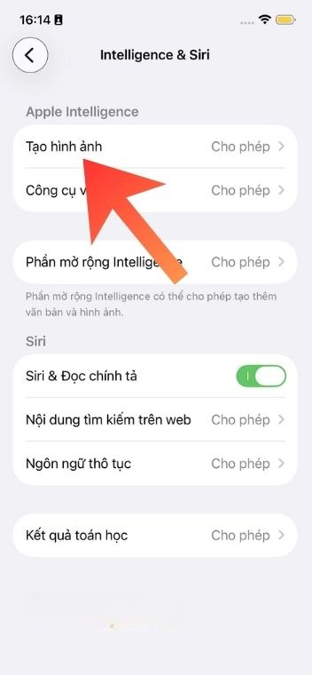 Ấn vào mục Tạo hình ảnh