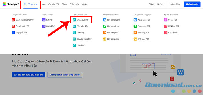 Hướng dẫn chỉnh sửa tệp PDF bằng Smallpdf 