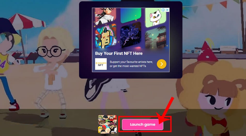 Ấn vào nút Launch Game
