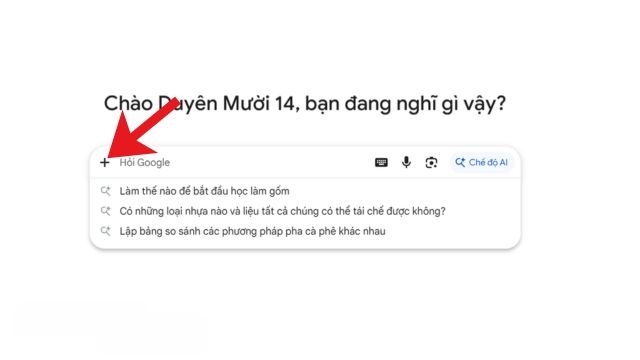 Nhấn vào biểu tượng dấu "+"