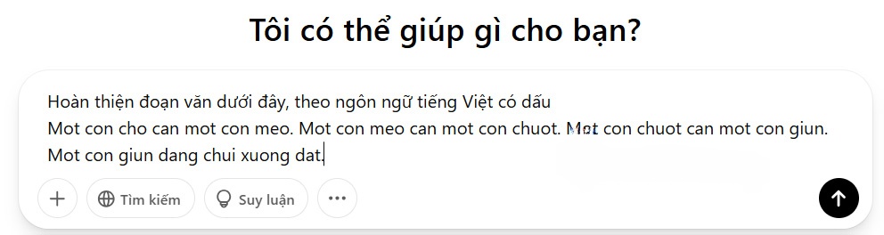  Hướng dẫn chuyển văn bản không dấu thành có dấu trên ChatGPT 