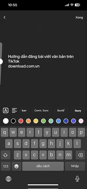 cach dang bai viet van ban tren TikTok 3*427716