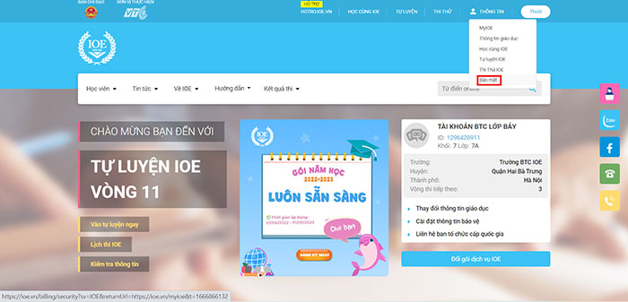  Hướng dẫn đăng ký bảo mật tài khoản IOE 