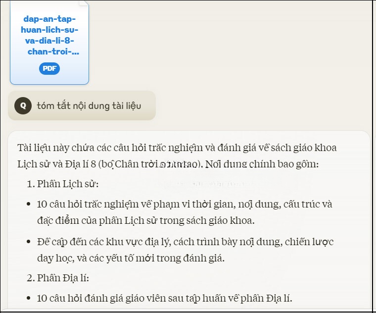 Phân tích tài liệu trên Claude AI