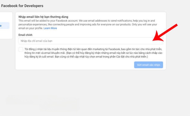 Nhập địa chỉ Email