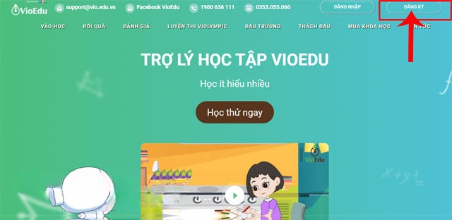  Hướng dẫn đăng ký tài khoản VioEdu 
