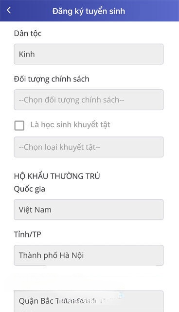 Kiểm tra lại thông tin học sinh