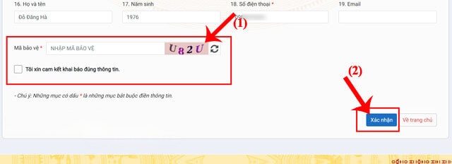 Click chuột vào nút Xác nhận