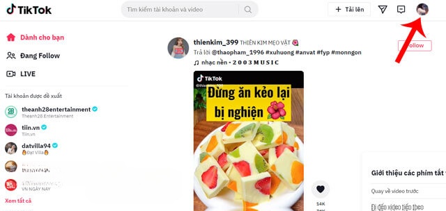 Đăng nhập tài khoản TikTok trên máy tính