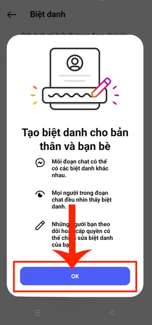Ấn vào nút OK