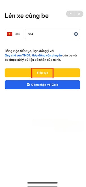 cach dat xe Be tren Zalo 4*440230