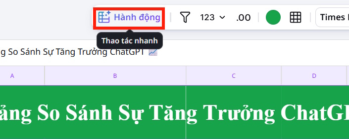  Hướng dẫn dịch bảng dữ liệu Canva Sheets 