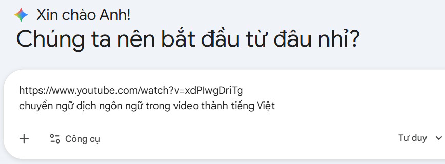  Hướng dẫn dịch video bằng Gemini sang ngôn ngữ bất kỳ 