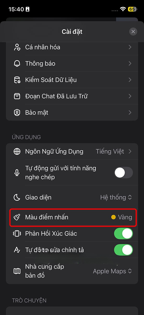 Màu khung chat ChatGPT